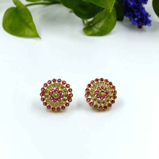 A D & Kemp Stone Chakra Ear Studs