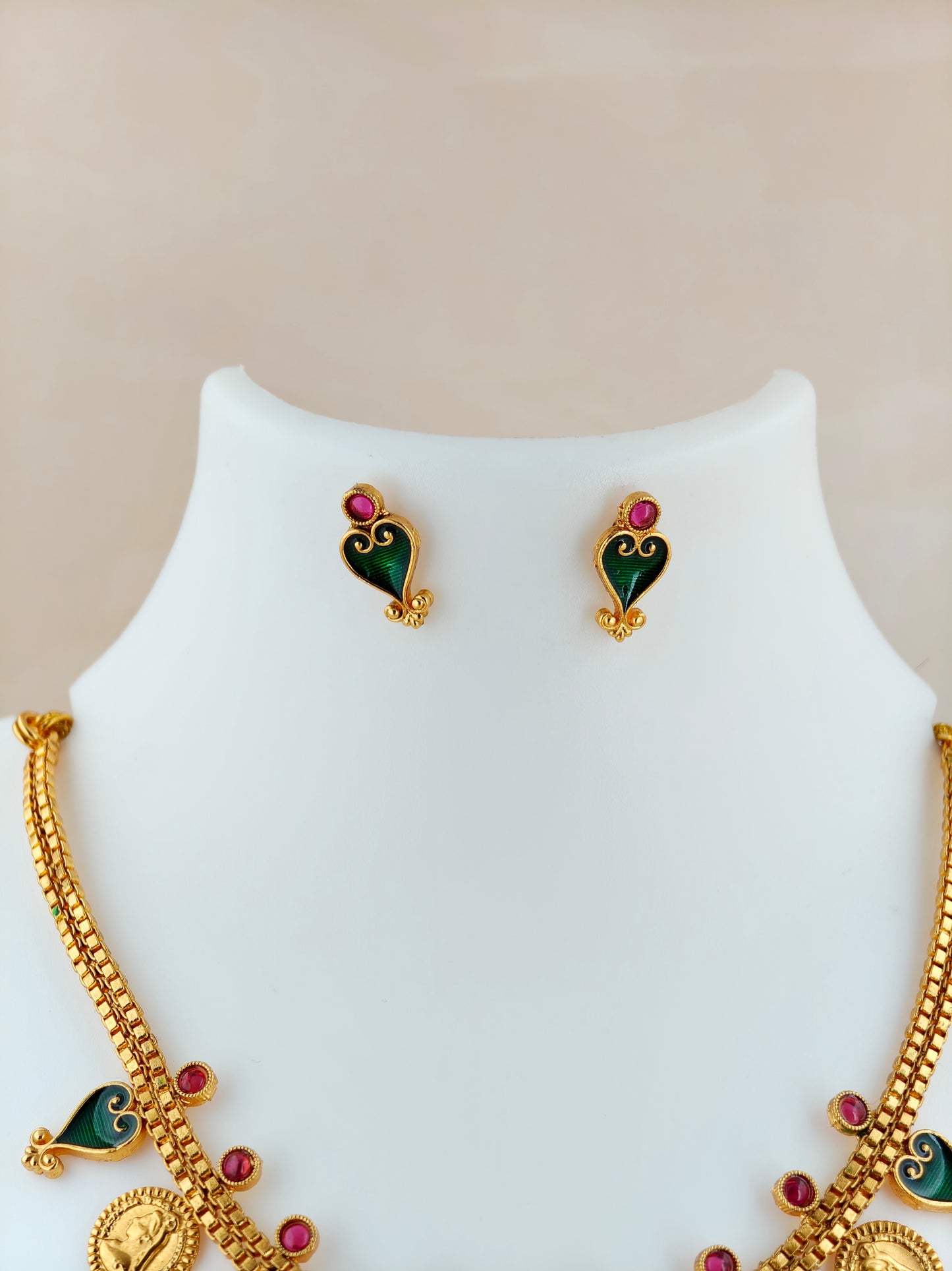 Traditional Palakka Coin Necklace