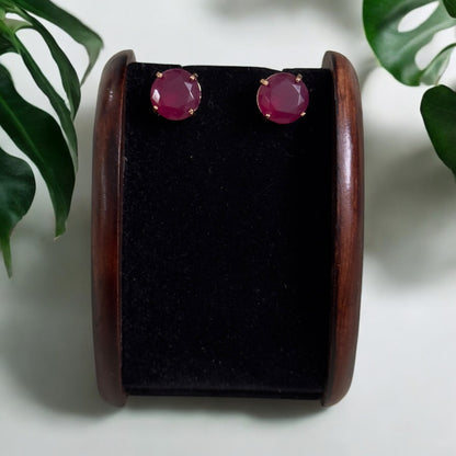 Studs with Single Stone (round)
