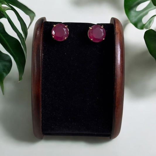 Studs with Single Stone (round)