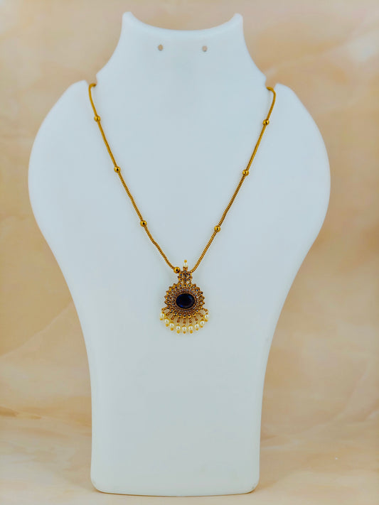 Stunning A D stone Single Pendant Chain