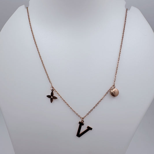 Rose Gold Chain with V pendant