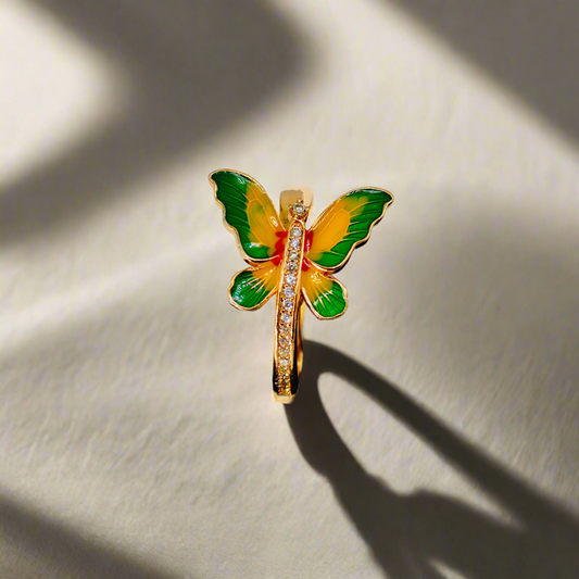 Beautiful Meenakari Butterfly Ring