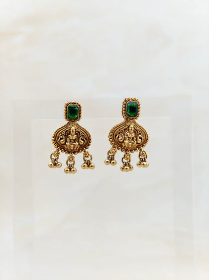 Lakshmi Pendant Necklace Green