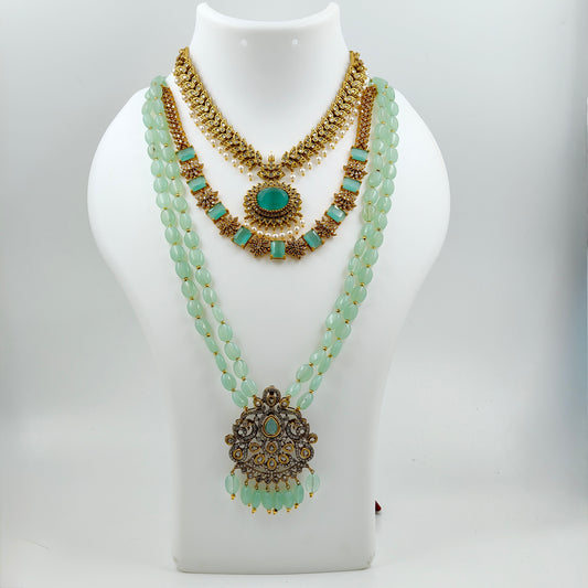 Victorian Beaded Haaram Bridal Set