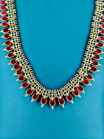 Beautiful Traditional Nagapada Haaram Red