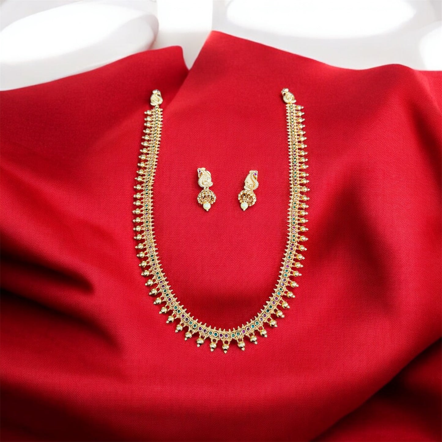 Beautiful Simple Haaram & Jumka Set