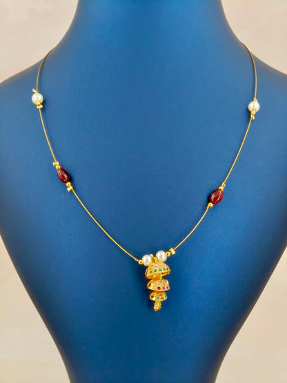 Beautiful Jumki Pendant Invisible Chain