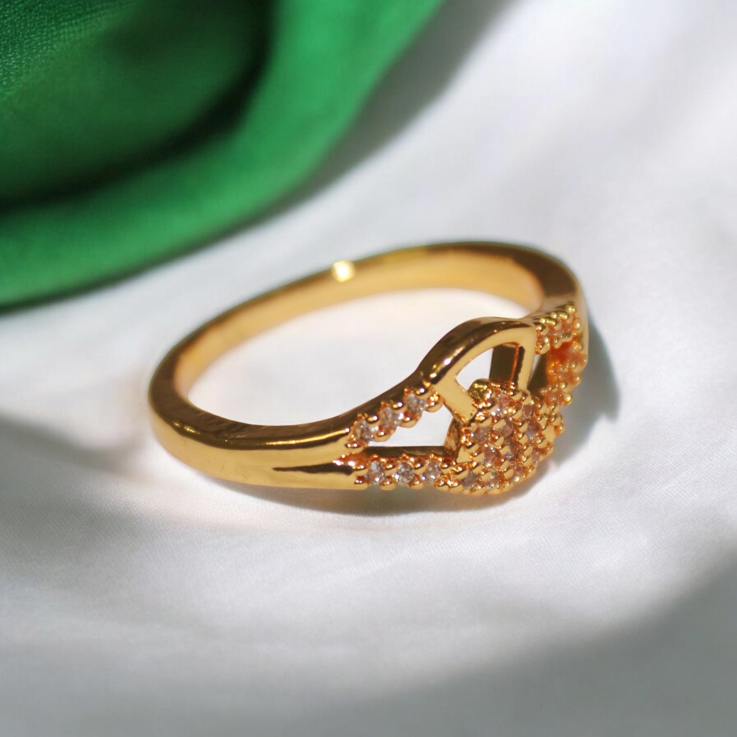 Stylish A D Stone Ring