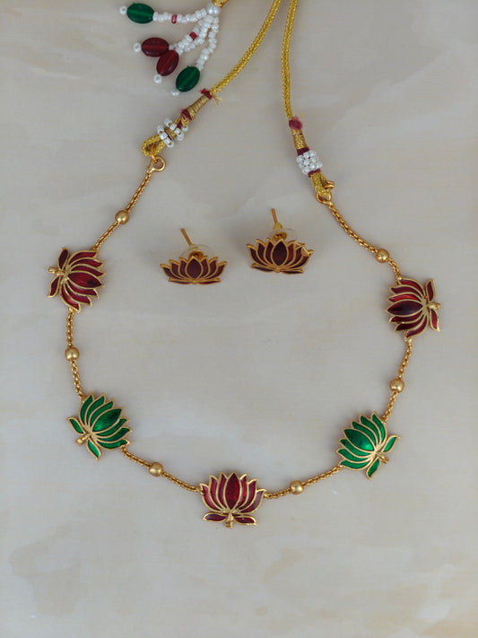 Dual Color Lotus Choker